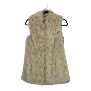 Rachel Zoe Womens Size XXS Faux Fur Vest Pockets